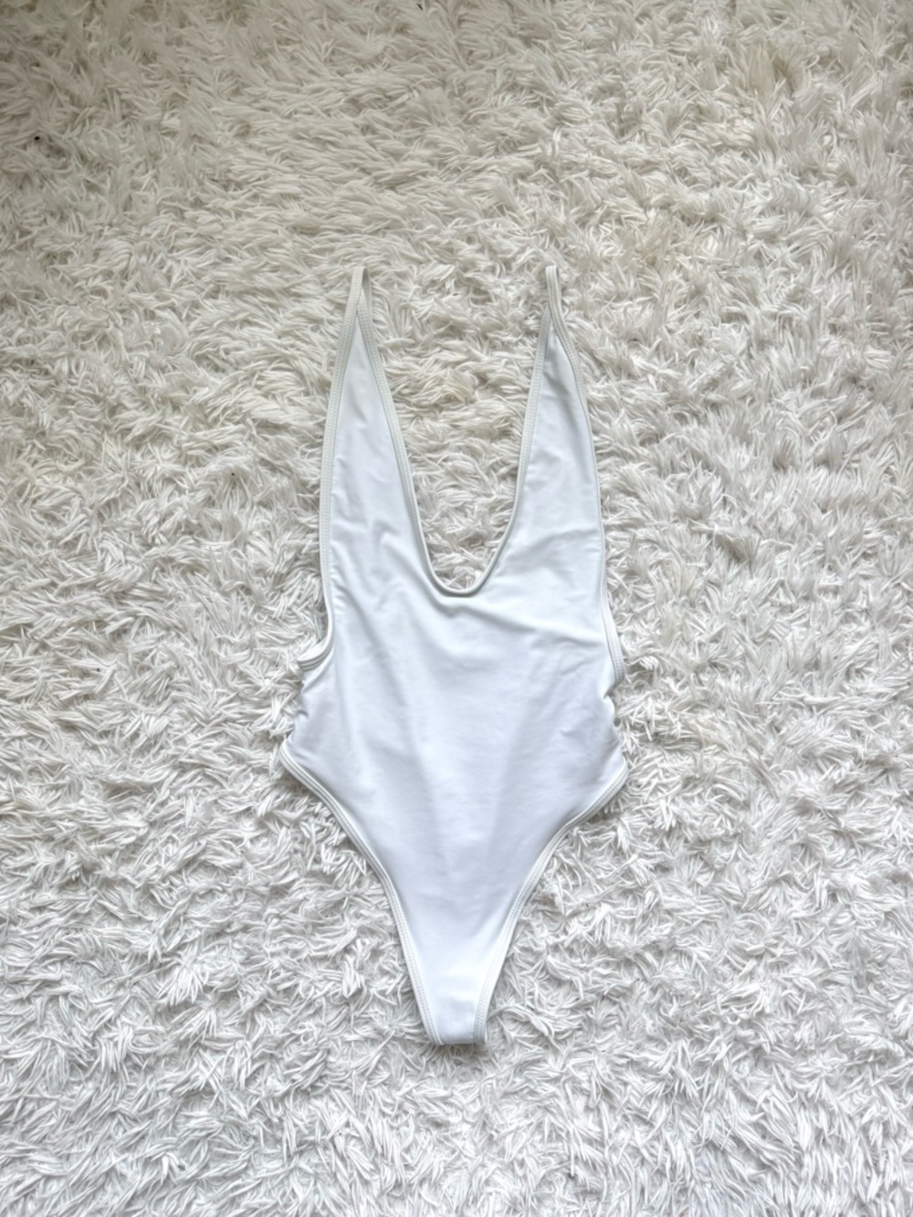 White One-Piece Scoop Bodysuit
